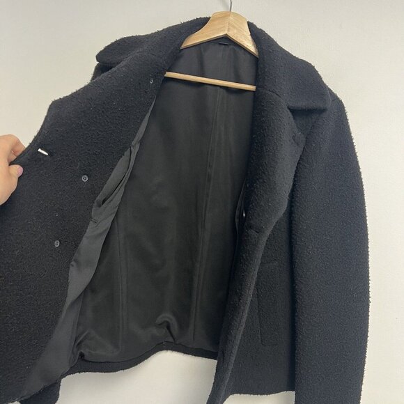 Allsaints Eds Wool-Blend Peacoat Men's Black 38 - Picture 15 of 15